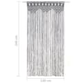 Pikkukuva 6 / 6: Verhot - Living Macrame verho antrasiitti 140x240 cm puuvilla