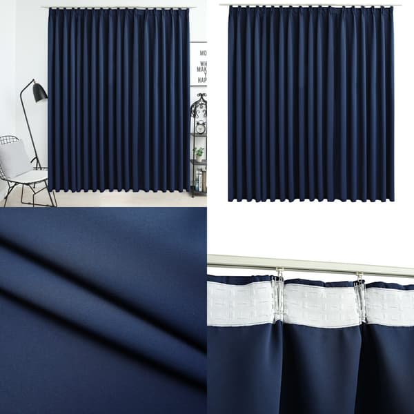 Pimennysverho koukuilla sininen 290x245 cm - Verho - Verhot - Home & Living