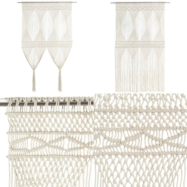 Macrame verho 140x240 cm puuvilla - Verho - Verhot - Home & Living