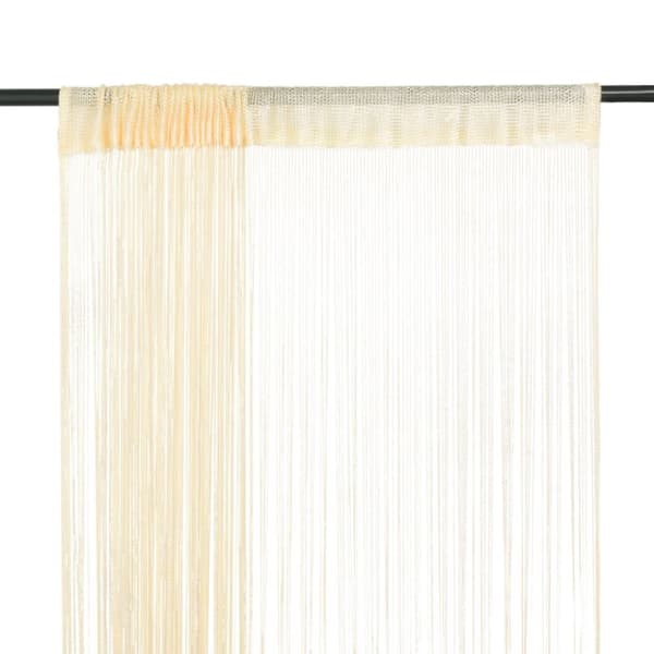 Trådgardiner 2 st 100x250 cm gräddvit - Trådgardin - Trådgardiner - Home & Living