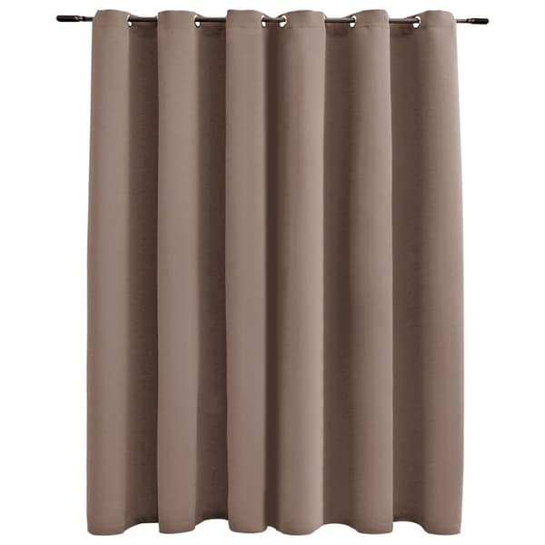 Mørklægningsgardin med metalringe 290 x 245 cm gråbrun - Gardin - Gardiner - Home & Living