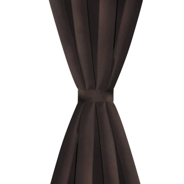 Mörkläggningsgardiner med metallringar 2 st 135 x 245 cm brun - Gardiner - Draperi - Home & Living