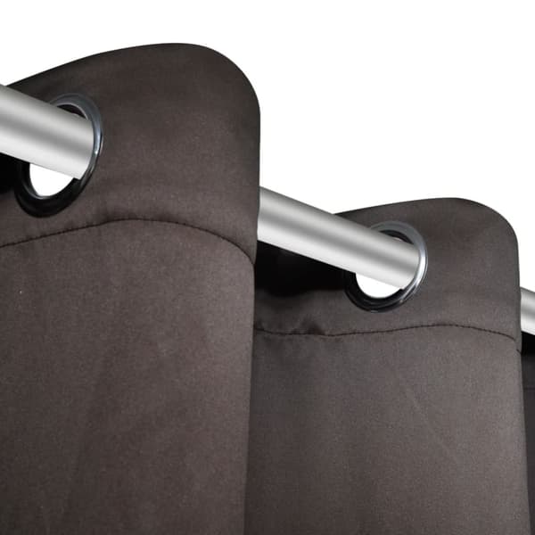 Mörkläggningsgardiner med metallringar 2 st 135 x 245 cm brun - Gardiner - Draperi - Home & Living
