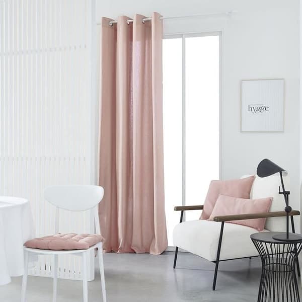 IDAG öglegardin - 140x240cm - 100% bomull - Rosa
