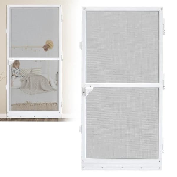 Moskito Dörr - YUENFONG - 95x210cm - Aluminium - Vit - Magnetisk