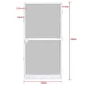 Miniatyrbild 2 av 4: YUENFONG Myggnätsdörr - Myggnät för dörrar, aluminiumram - 120x240cm, vit