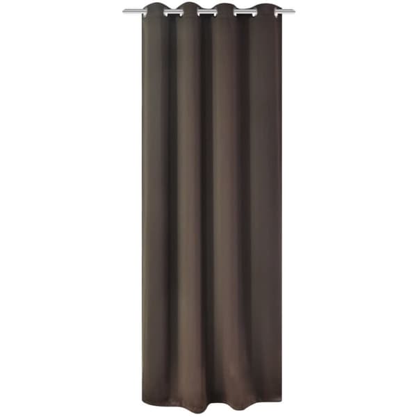 mørklægningsgardin med metalsnøreringe 270x245 cm brun