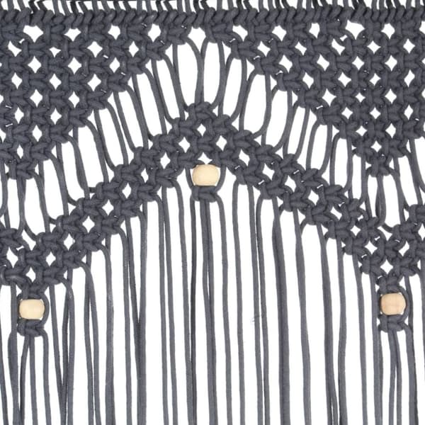 Gardin makramé antracit 140x240 cm bomull
