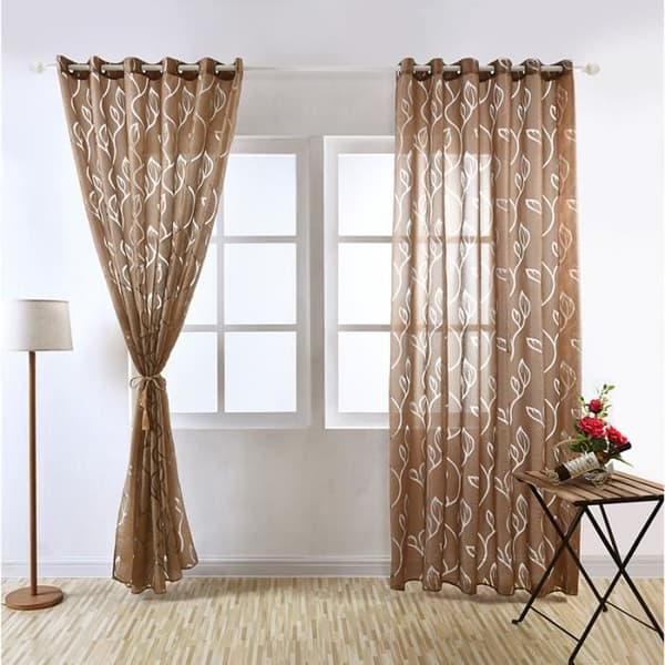 Gardiner Voile - Brun tyg - 100x250 cm