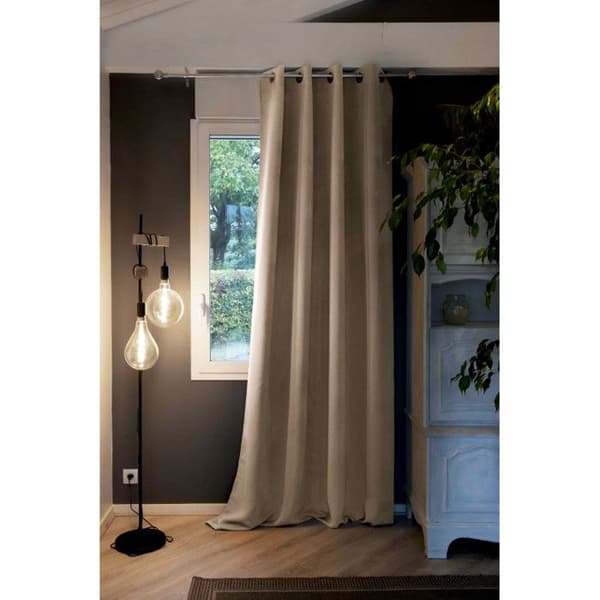 Mörkläggnings- och termogardin fodrad med fleece "Inuit" alla storlekar - Inuit Lin - Mörkläggningspanel + Fleece 140 x 280 cm