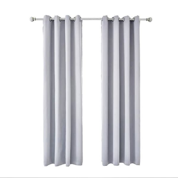 2 delar termiska mörkläggningsgardiner Vardagsrumsgardiner - 140 x 240 (Ljusgrå)