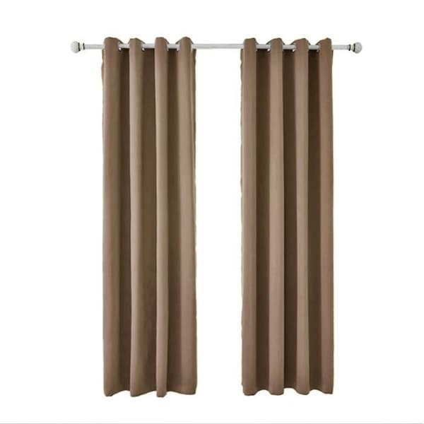 2 delar termiska mörkläggningsgardiner Vardagsrumsgardiner - 140 x 240 (khaki)