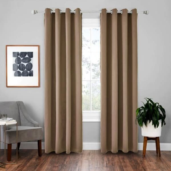 2 delar termiska mörkläggningsgardiner Vardagsrumsgardiner - 140 x 240 (khaki)