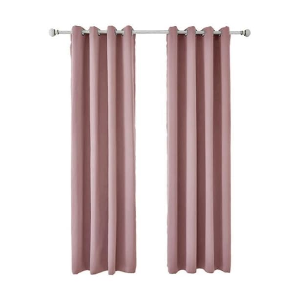 2 delar termiska mörkläggningsgardiner Vardagsrumsgardiner - 140 x 240 (Ljusrosa)