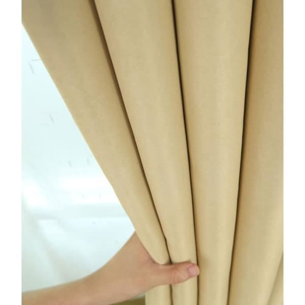 Set med 2 st termiska mörkläggningsgardiner - gula - 140 x 260 cm