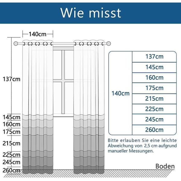 2ST 140*260 cm Voile Gardin - Dubbla Paneler Tulle Voile Gardin med öljetter Moderna mjuka draperier för heminredning
