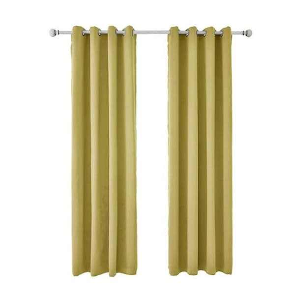 2 delar termiska mörkläggningsgardiner Vardagsrumsgardiner - 140 x 240 (gul)