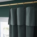 Miniatyrbild 3 av 5: Justerbar gardin + 8 "César" klämringar 140 x 270 cm Cotton Velvet - César Slate