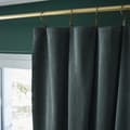 Miniatyrbild 2 av 5: Justerbar gardin + 8 "César" klämringar 140 x 270 cm Cotton Velvet - César Slate
