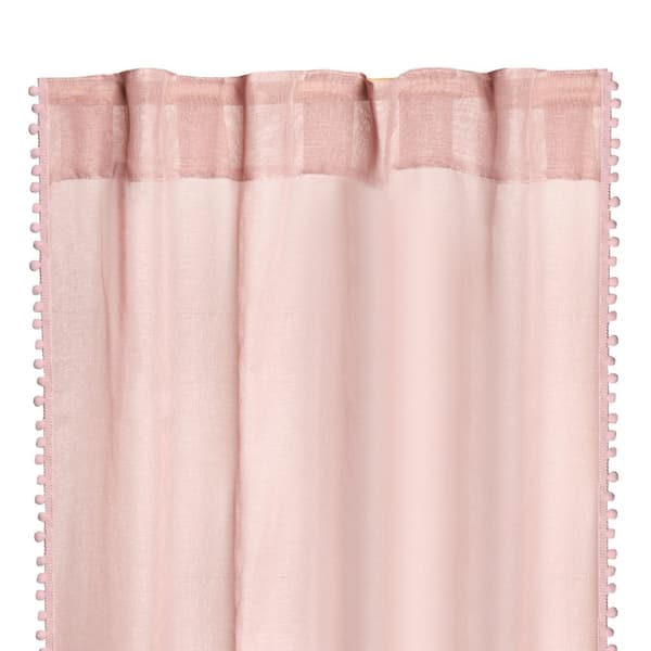 Gardin | ADI | med pomponer pink | 140x250 cm | 851785