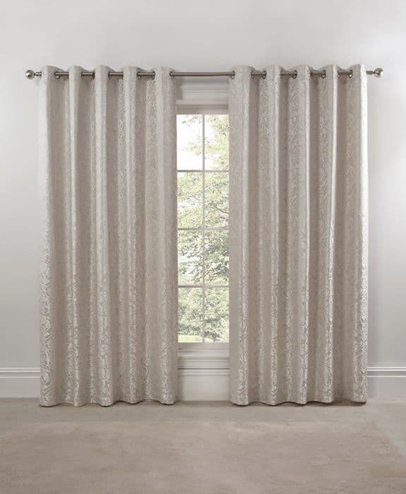 Gardin - dubbla gardiner Emma barclay - EDN9072CRM - Eden Dubbla gardiner med öljetter Jacquard Cream 228 x 183 cm