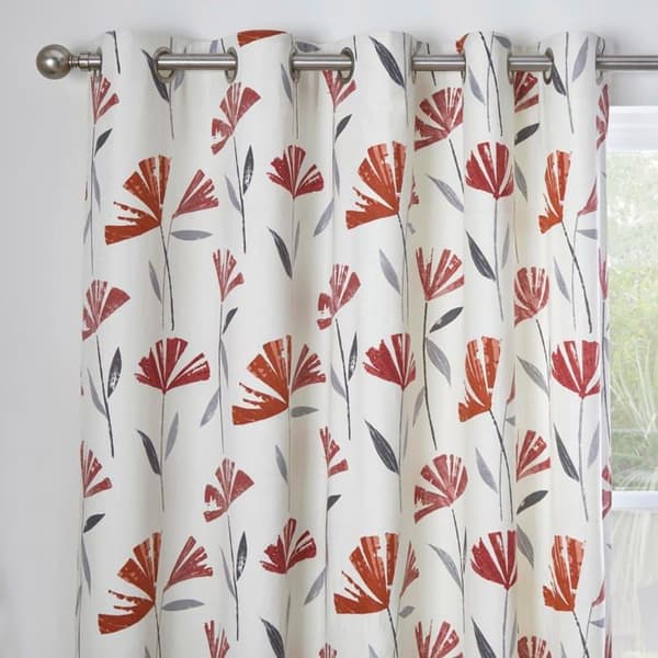 Fusion - DCERD66906LZU - Dacey - Par 100 % bomullsgardiner - 168 x 229 cm (B x H) i rött