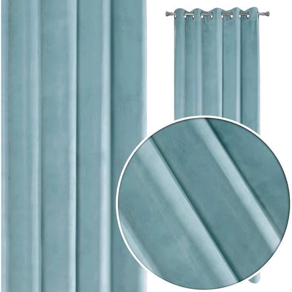 Eurofirany Gardiner, Polyester, Havsgrön, 140x250cm - 315115