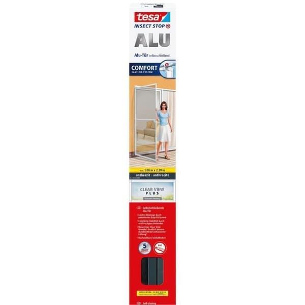TESA Myggnät Ram Alu Comfort för dörr 1 m x 2,2 m