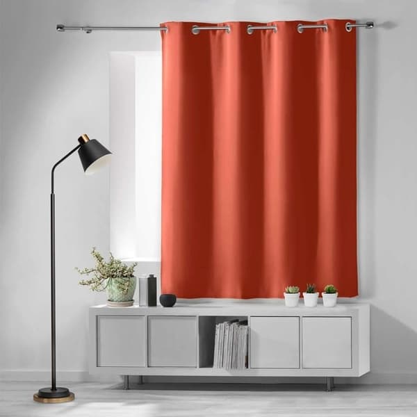 EYELET GARDIN 135 x 180 CM BLACKOUT UNI OCCULT TERRACOTTA