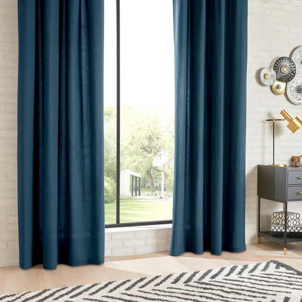 Inredningsgardin "Anjali" i bomull 135 x 240 cm Atmosphera - Royal Blue