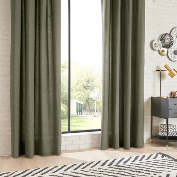 Inredningsgardin "Anjali" i bomull 135 x 240 cm Atmosphera - Khaki