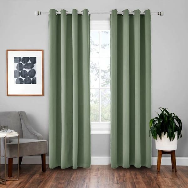 2 delar termiska mörkläggningsgardiner Vardagsrumsgardiner - 140 x 240 (grön)