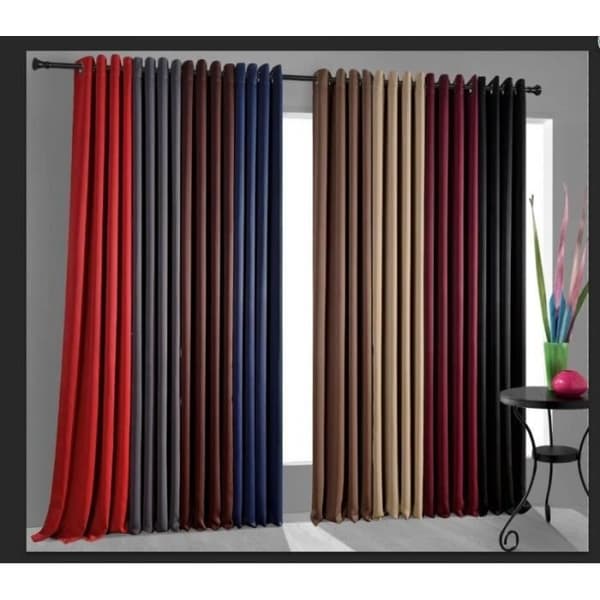 Set med 2 st mörkläggningsgardiner 140 x 260 cm "Natt" Peacock