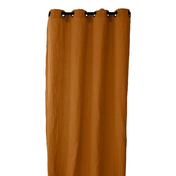 Öljegardin "Sonata" 140 x 280 cm 100% tvättat linne Sydvind - Terrakotta