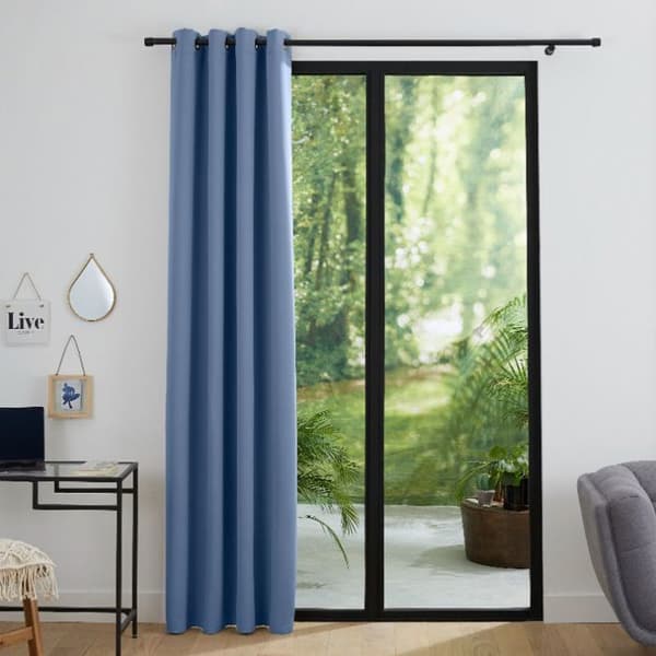 Set med 2 mörkläggningsgardiner 140 x 260 cm "Natt" Blåklint