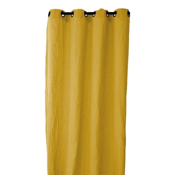 Eyelet gardin "Sonata" 140 x 280 cm 100% tvättat linne Sydvind - Curry