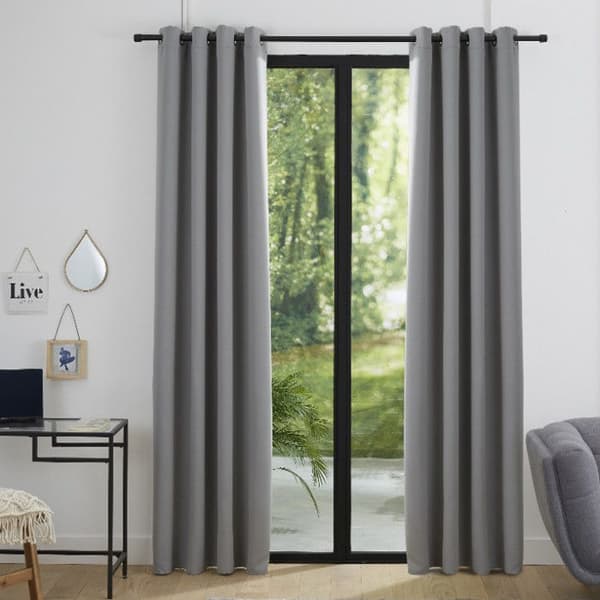 Set med 2 mörkläggningsgardiner 140 x 260 cm "Natt" Moln
