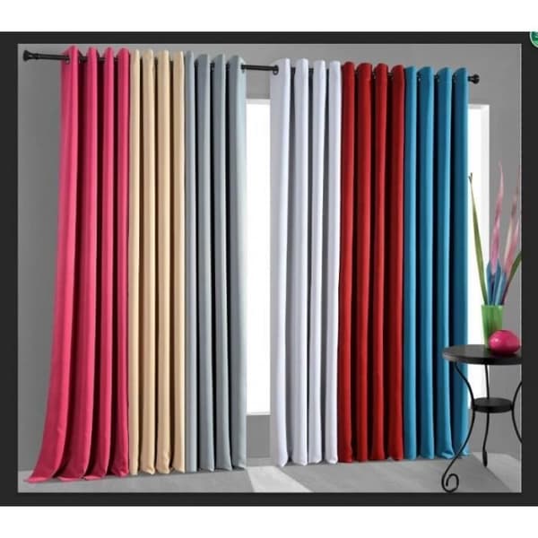 Set med 2 mörkläggningsgardiner 140 x 260 cm "Natt" Cherry