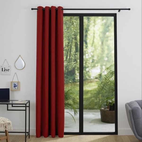 Set med 2 mörkläggningsgardiner 140 x 260 cm "Natt" Cherry