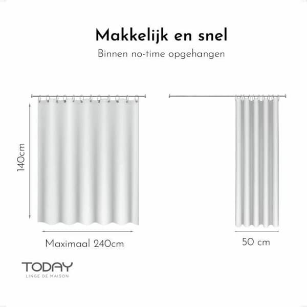Gardin TODAY Essential Vit 140 x 240 cm