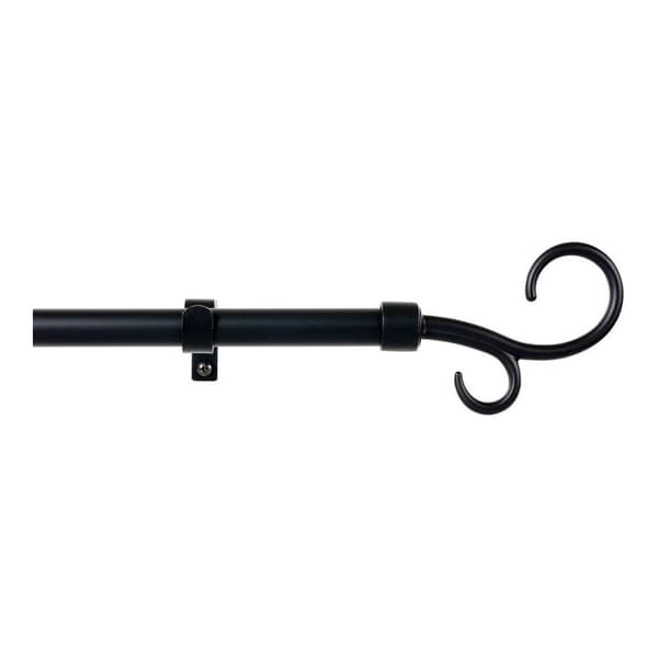 Gardinstolpe Stor Planet Uttrekkbar Svart (110 cm)