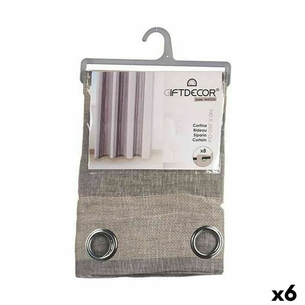 Verho Beige Harmaa 140 x 0,1 x 260 cm (6 osaa)