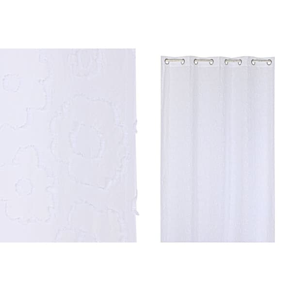 Verho Home ESPRIT Valkoinen 140 x 260 x 260 cm Koruompelu