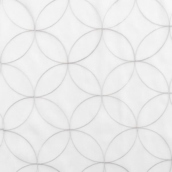 Par rätt passager 2 x 60 x 90 cm sandat tyg broderad Olympia Grå