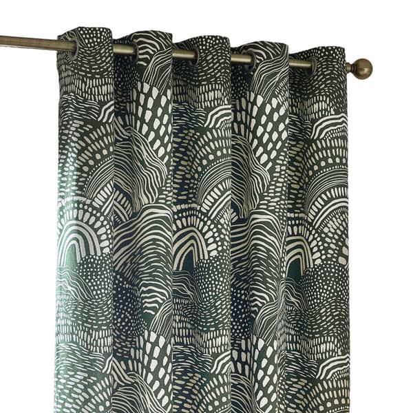 Hoem Nola Abstract Eyelet Curtains (Pack of 2)