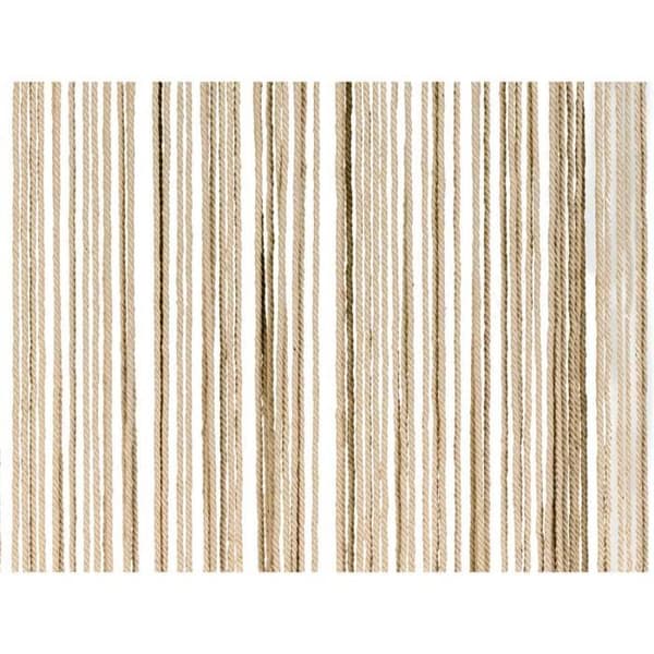 Macramé bomull flätad dörrgardin - ecru färg - 90 x 200 cm - Morel Beige