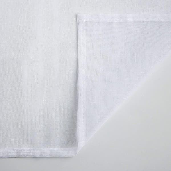 2ST Vit voile gardin - Gardinpaneler i vardagsrummet i tyll voile - 140x220 cm, vit, med öljetter - för heminredning i sovrummet
