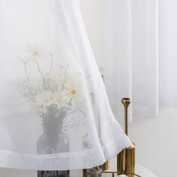 White Sheers - - Gardiner - 140 x 240 cm - Öljetter - Inomhus