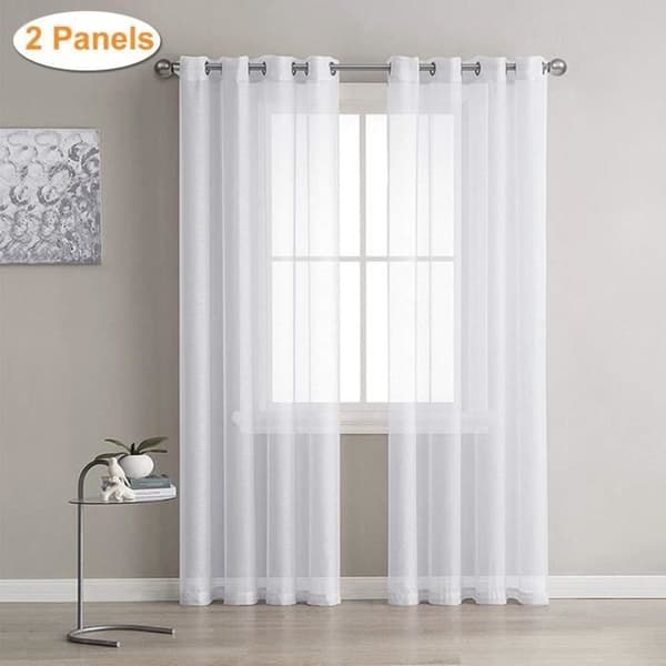 White Sheers - - Gardiner - 140 x 240 cm - Öljetter - Inomhus