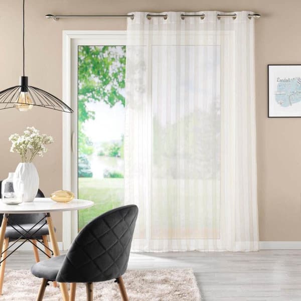 Voile Gardin med öljetter "Charlize" 140x240cm Natur